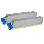 2-PAK Multibox Toner do OKI C823 C833 C843 46471103 cyan zamiennik - 3