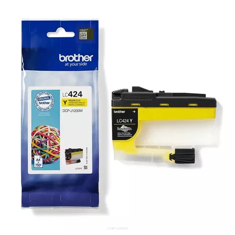 BROTHER tusz LC424Y oryginalny yellow 750 stron