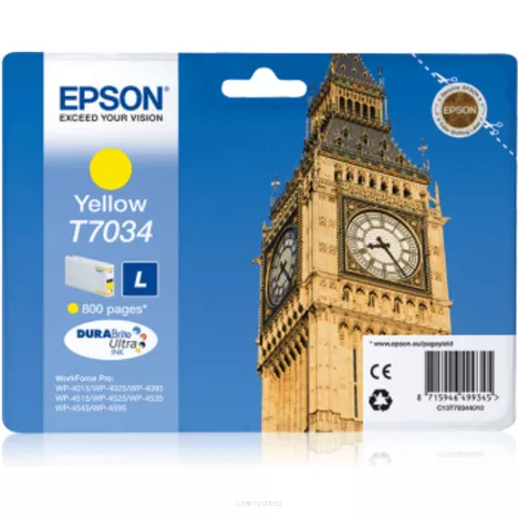 EOL Epson tusz T7034 L C13T70344010 oryginalny yellow