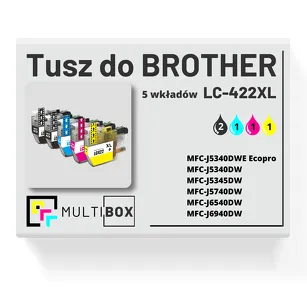 5-PAK Multibox Tusz do BROTHER LC422XL cyan / magenta / yellow / black zamiennik