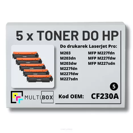 Toner do HP CF230A 30A M203 M227 5-pak zamiennik Multibox