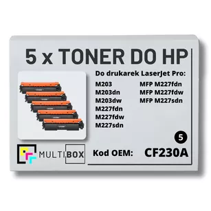 Toner do HP CF230A 30A M203 M227 5-pak zamiennik Multibox