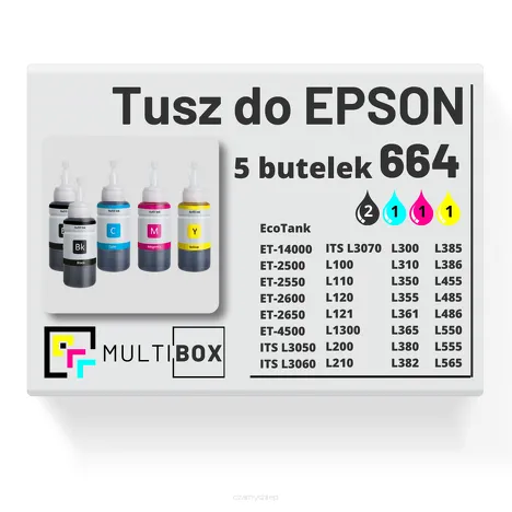 5-PAK Multibox Tusz do EPSON 664 T6641 T6642 T6643 T6644 cyan / magenta / yellow / black zamiennik
