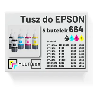 Tusz do EPSON 664 T6641 T6642 T6643 T6644 5-pak cyan / magenta / yellow / black zamiennik Multibox