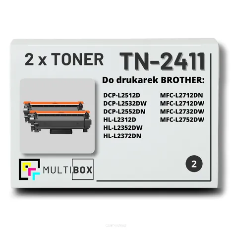 2-PAK Multibox Toner do BROTHER TN2411 zamiennik