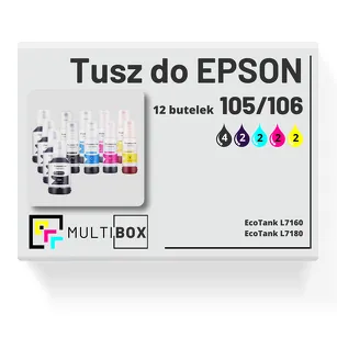 Tusz do EPSON 105 106 T00Q1 T00R1 T00R2 T00R3 T00R4 12-pak cyan / magenta / yellow / black / photo black zamiennik Multibox