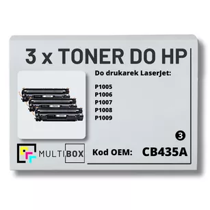 Toner do HP CB435A 35A P1005 P1006 3-pak Zamiennik Multibox