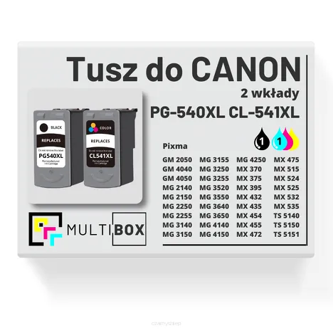 2-PAK Multibox Tusz do CANON PG540XL CL541XL black / color zamiennik