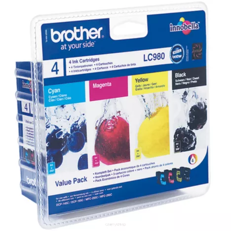 BROTHER tusz LC980VALBP oryginalny 4-pak CMYK 300 + 3x260 stron
