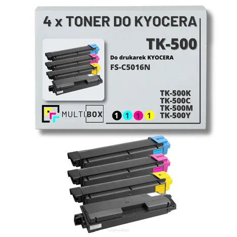 EOL 4-PAK Multibox Toner do KYOCERA TK500 FSC5016 4x8,0K CMYK zamiennik