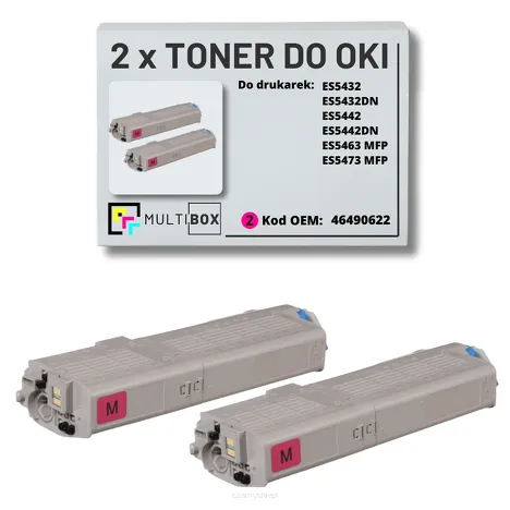 2-PAK Multibox Toner do OKI ES5432 ES5463 46490622 magenta zamiennik