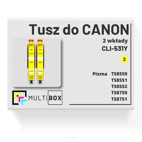 2-PAK Multibox Tusz do CANON CLI531Y yellow zamiennik