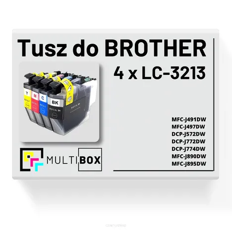 4-PAK Multibox Tusz do BROTHER LC3213