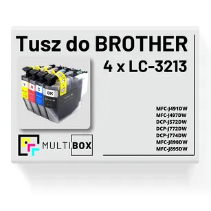 4-PAK Multibox Tusz do BROTHER LC3213