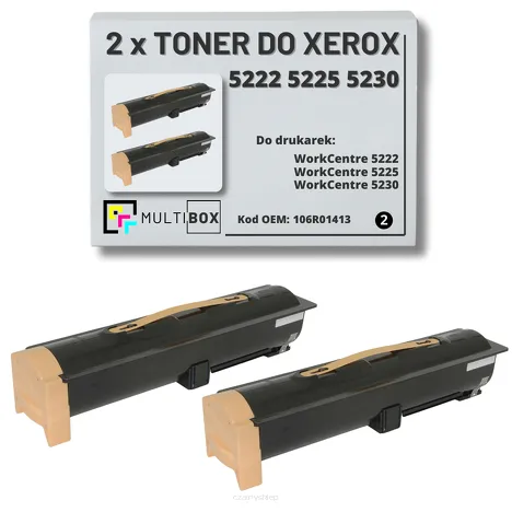 2-PAK Multibox Toner do XEROX 5222 5225 5230 106R01413 20K zamiennik