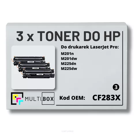 Toner do HP CF283X 83X M201 M225 3-pak Zamiennik Multibox