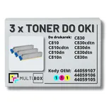 3-PAK Multibox Toner do OKI C810 C830 cyan/magenta/yellow zamiennik - 2