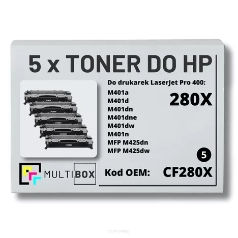 Toner do HP CF280X 80X M401 M425 5-pak zamiennik Multibox