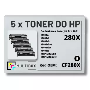 Toner do HP CF280X 80X M401 M425 5-pak zamiennik Multibox