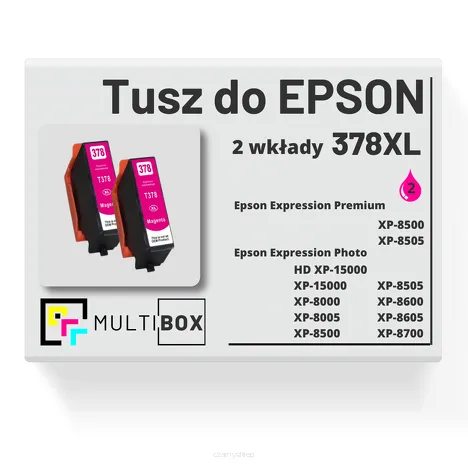 2-PAK Multibox Tusz do EPSON 378XL T3793 C13T37934010 magenta zamiennik