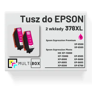 Tusz do EPSON 378XL T3793 C13T37934010 2-pak magenta zamiennik Multibox