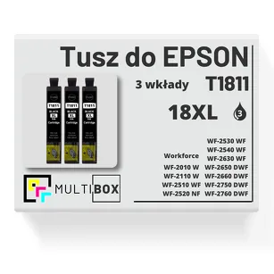 Tusz do EPSON 18XL T1811 C13T18114010 3-pak black zamiennik Multibox