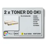 2-PAK Multibox Toner do OKI C5650 C5750 43872305 yellow zamiennik - 2