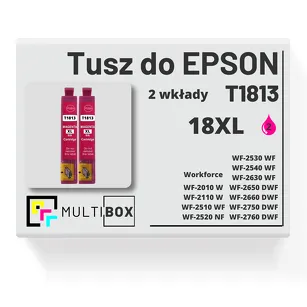 Tusz do EPSON 18XL T1813 C13T18134010 2-pak magenta zamiennik Multibox