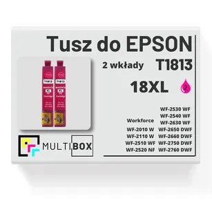 2-PAK Multibox Tusz do EPSON 18XL T1813 C13T18134010 magenta zamiennik
