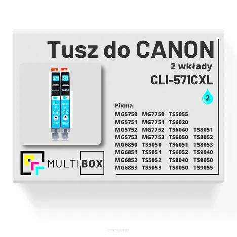 2-PAK Multibox Tusz do CANON CLI571CXL cyan zamiennik