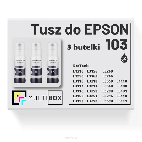3-PAK Multibox Tusz do EPSON 103 T00S1 C13T00S14A black zamiennik
