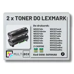 2-PAK Multibox Toner do LEXMARK MS321 MS421 MS521 MS621 MX321 MX421 MX521 56F0HA0 2x15.0K zamiennik - 2