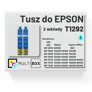 Tusz do EPSON T1292 C13T12924010 2-pak cyan zamiennik Multibox