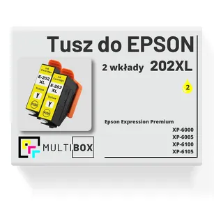 2-PAK Multibox Tusz do EPSON 202XL T02H44 T02H44010 yellow zamiennik