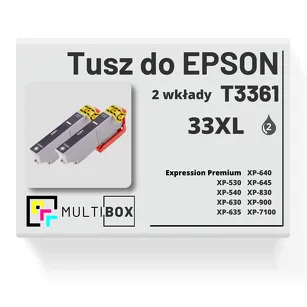 Tusz do EPSON 33XL T3361 C13T33614010 2-pak photo black zamiennik Multibox