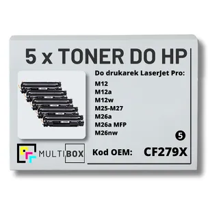 5-PAK Multibox Toner do HP CF279X 79X M12 M26 zamiennik
