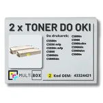 2-PAK Multibox Toner do OKI C5800 C5900 43324421 yellow zamiennik - 2