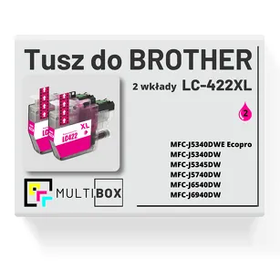 2-PAK Multibox Tusz do BROTHER LC422XLM magenta zamiennik