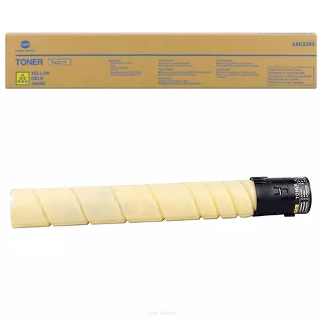 KONICA MINOLTA toner TN221Y A8K3250 yellow oryginalny 21000 stron
