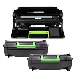 3-PAK Multibox 2x Toner + 1x Bęben do LEXMARK M5155 XM5163 24B6015 24B6025 2x35.0K/100.0K zamiennik - 3