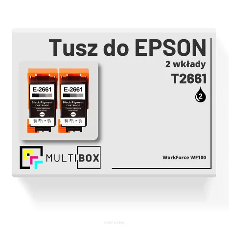 2-PAK Multibox Tusz do EPSON 266 T2661 C13T26614010 black zamiennik