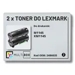 2-PAK Multibox Toner do LEXMARK M1145 XM1145 24B6035 2x16.0K zamiennik - 2
