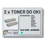 2-PAK Multibox Toner do OKI C532 MC563 46490403 cyan zamiennik - 2