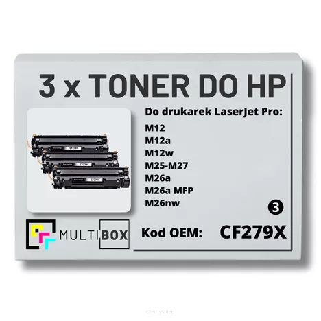 Toner do HP CF279X 79X M12 M26 3-pak Zamiennik Multibox