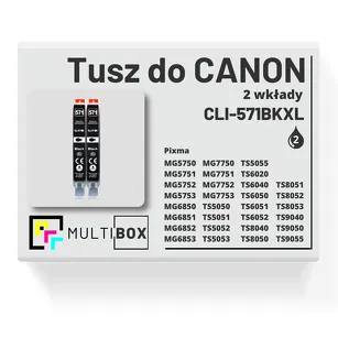 2-PAK Multibox Tusz do CANON CLI571BKXL black zamiennik