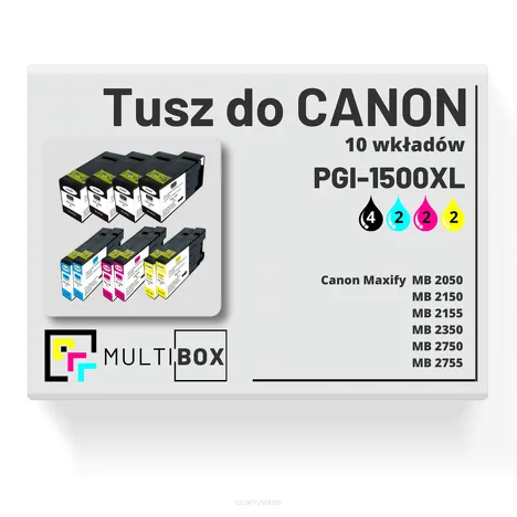 10-PAK Multibox Tusz do CANON PGI1500XL black / cyan / magenta / yellow zamiennik