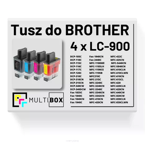 4-pak Tusz do BROTHER LC900 Multibox