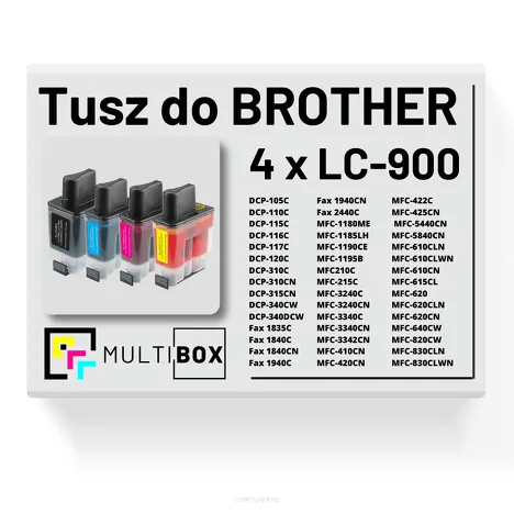 4-PAK Multibox Tusz do BROTHER LC900