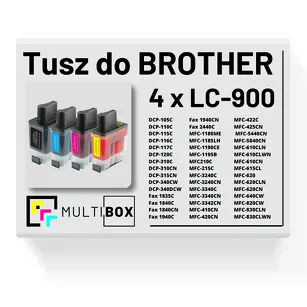 4-PAK Multibox Tusz do BROTHER LC900