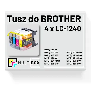 4-PAK Multibox Tusz do BROTHER LC1240